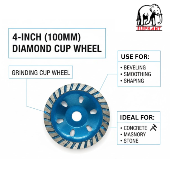"ELEPHANT" Diamond Cup Wheel