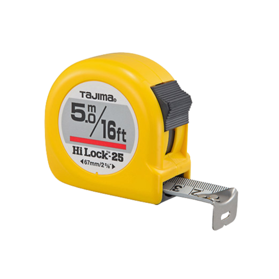 TAJIMA HI-LOCK Measuring Tape 16 ft. / 5 m x 1 in. ( 25 mm )