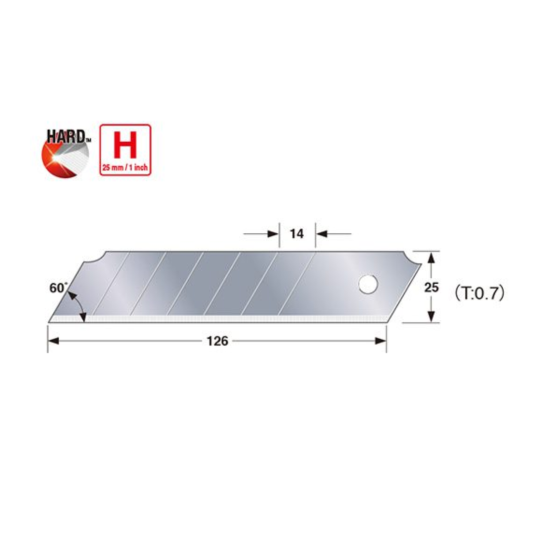 TAJIMA 25MM Rock Hard Blade