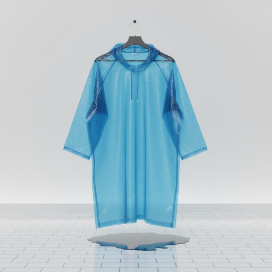Disposable Raincoat with Draw String Cuff