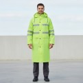 High Visibility Raincoat Neon Green With Reflective