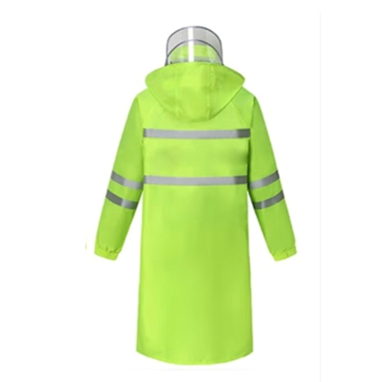 High Visibility Raincoat Neon Green With Reflective