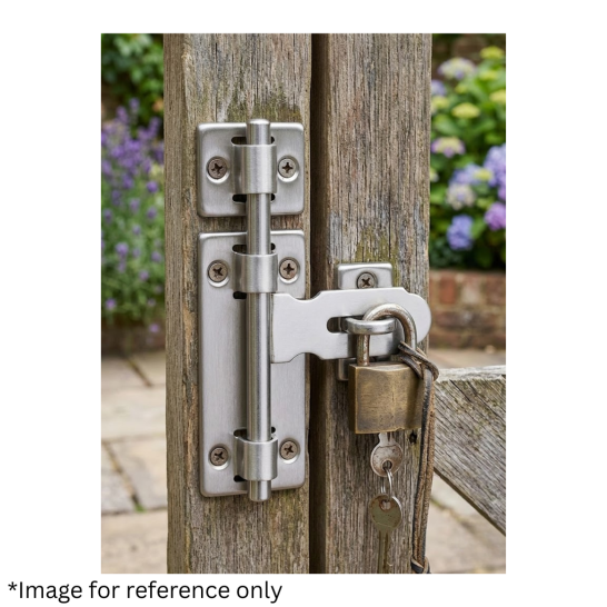 Sliding Bolt Gate Latch Stainless Steel Barrel Bolt with Padlock Hole Door Latch