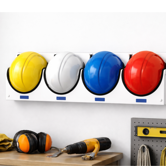 Wall Mount Helmet Holder | 4 Helmets