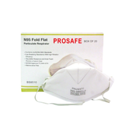 BS8510 N95 Particulate Respirator Mask. Fold Flat Type. Horizontal Fold.
