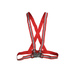 High Visibility Reflective Vest Red Strip Vest with Buckle