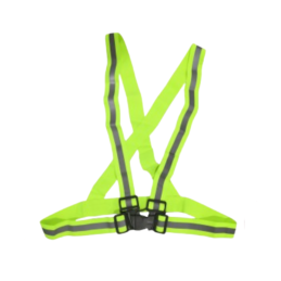 High Visibility Reflective Vest Green Strip Vest with Buckle