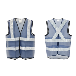 LTA Blue Safety Vest With White Reflective
