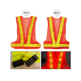 Safety Vest with LED light- Red