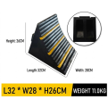 H/D Rubber Wheel Choke For Trailer 320mm x 280mm x 260mm | Black with Yellow Reflective | Wheel Chock