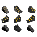 Rubber Wheel Choke 250mm x 170mm x 180mm | Black with Yellow Reflective | Wheel Chock