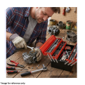 85pcs Tool Set with Cantilever Metal Tool Box | Socket Ratchet Wrench Combination Complete Household Repair Basic Storage Box