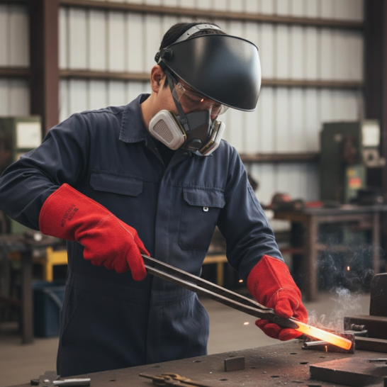 Red Leather Welding Glove- per pair