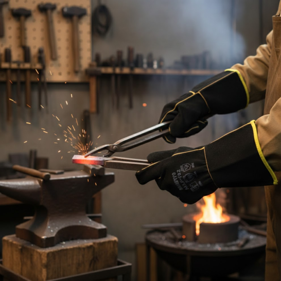 Black Leather Welding Glove- per pair
