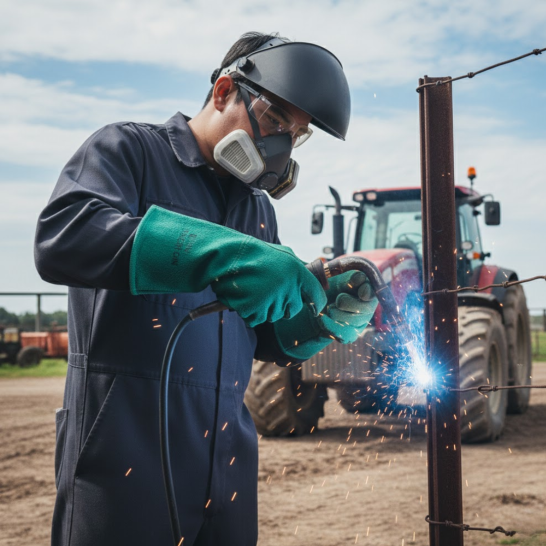 Dark Green Welding Glove (Long Welding Glove)