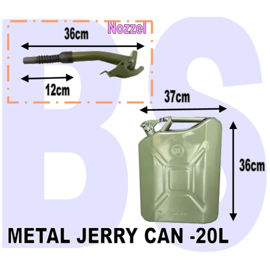 Green Metal Jerry Can 20L