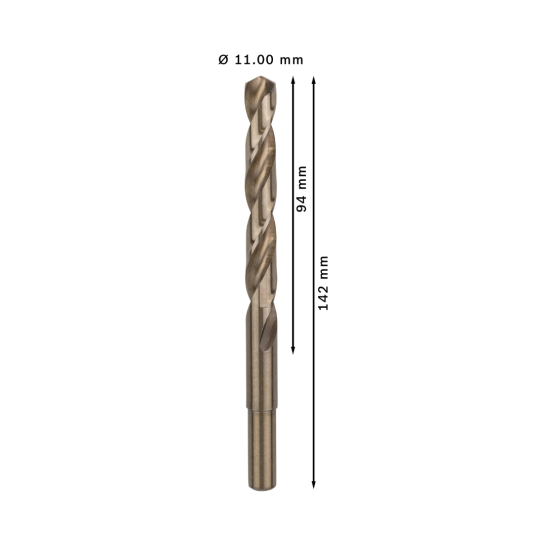 PRO Stainless Steel HSS-Co Twist Drill Bit, 11 x 94 x 142 mm, 5 pcs