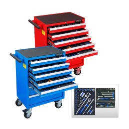 258pcs 7-Drawer Tool Trolley And Tool Set