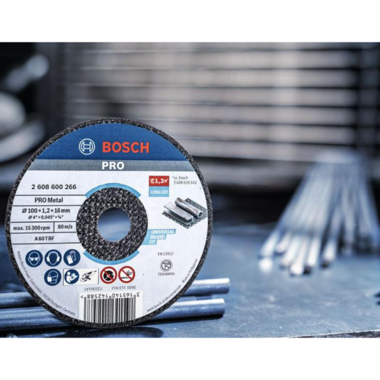 BOSCH PRO Metal Cutting Disc, 100 x 2 x 16 mm