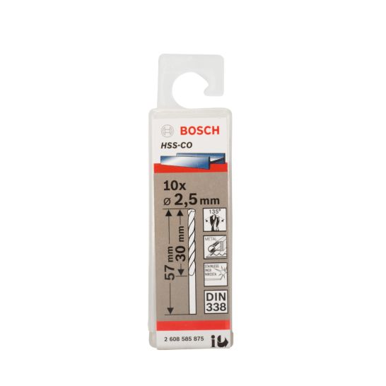 PRO Stainless Steel HSS-Co Twist Drill Bit, 2 x 30 x 57 mm, 10 pcs