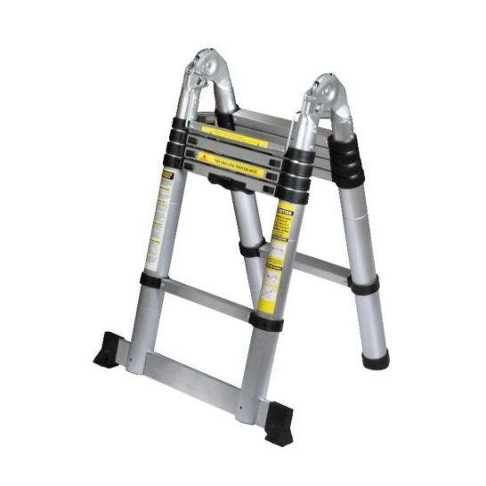 2 sided Multipurpose Telescopic Ladder. Foldable & Extendable. 150kg working load.