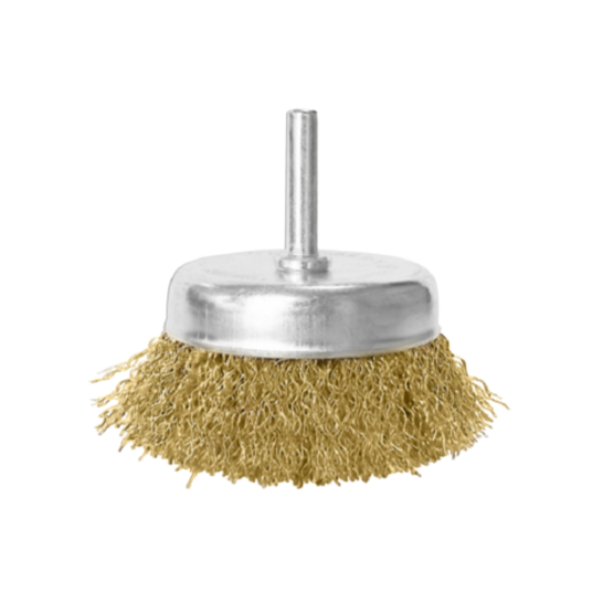 "BIGBON” Brass Coated Wire Cup Brush With Shank