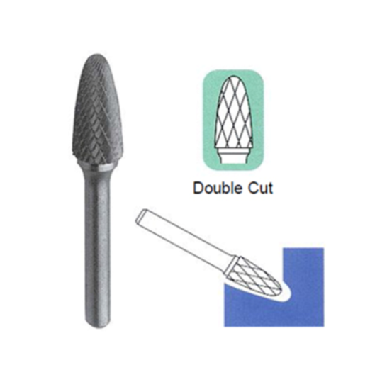 Tungsten Carbide Burrs- Tree Shape Radius End (F)