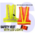 Safety Vest with LED light- Green