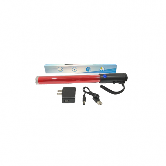 TENTO LED Rechargeable Traffic Command Stick Magnetic Red. Traffic Baton.