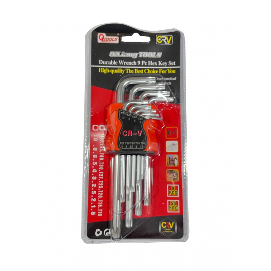 9pcs Allen Key Set (Torqux Key)