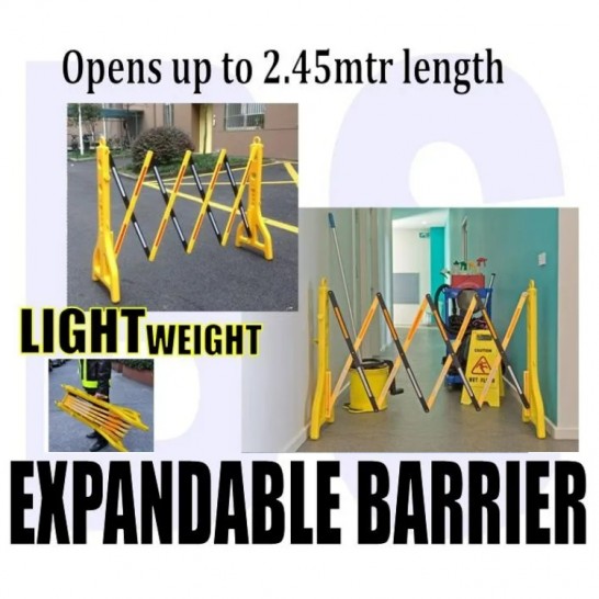 PVC Expandable Barrier up to 2.45m. Barricade