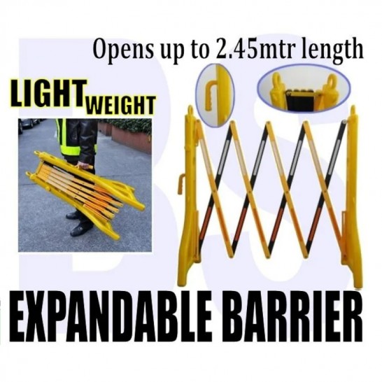 PVC Expandable Barrier up to 2.45m. Barricade