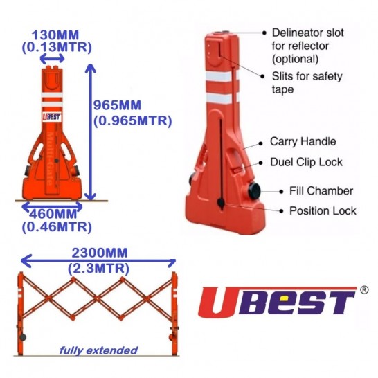 H/D PVC Expandable Barricade