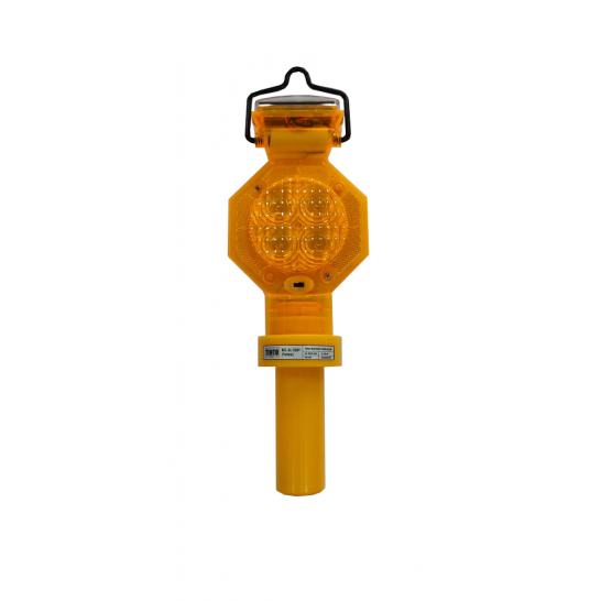 "TENTO" Solar Barricade Flashing Light For Unbreakable Cone