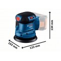 BOSCH GEX 185-LI Professional Cordless Random Orbit Sander. 5" (125mm). Bare Unit or Set