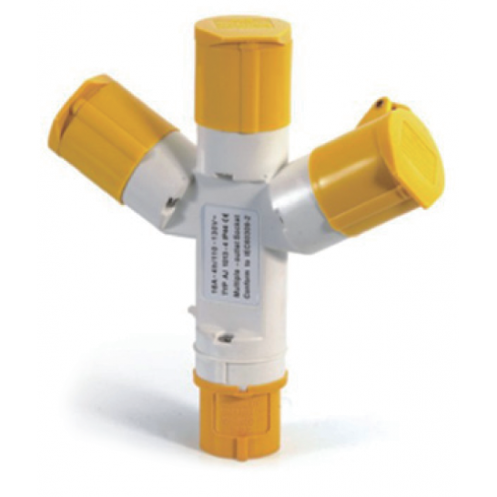 3 Way Industrial Plug & Socket 16Amp