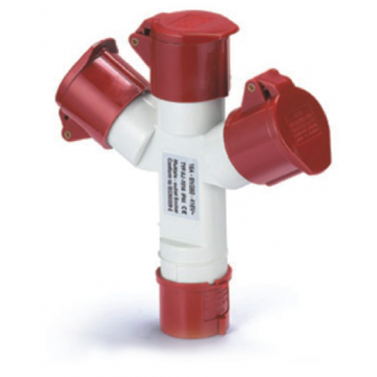 3 Way Industrial Plug & Socket 16Amp