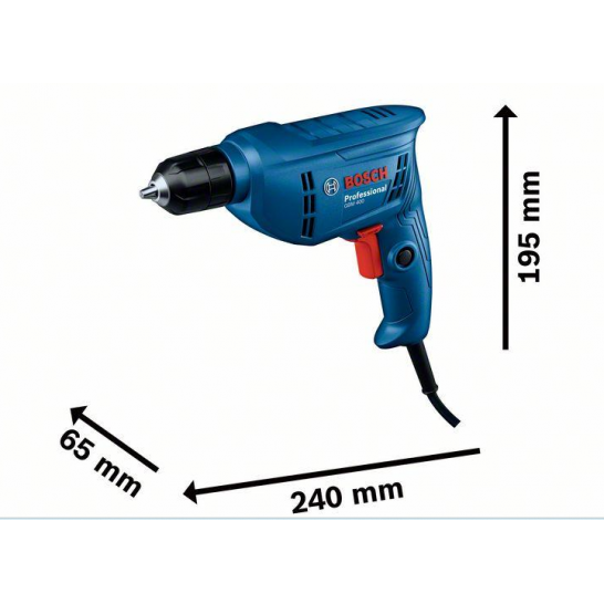 BOSCH GBM 400 Professional Drill. Screwdriver. Metal/Plastic/Wood. 400W.