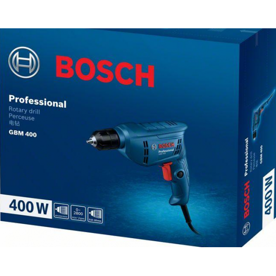 BOSCH GBM 400 Professional Drill. Screwdriver. Metal/Plastic/Wood. 400W.