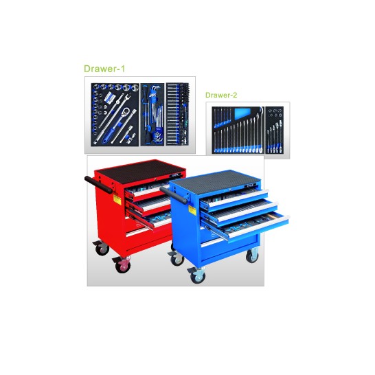 165pcs 7-Drawer Tool Trolley