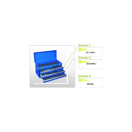 54pcs 3-Drawer Tool Set