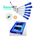 6PC Torqux Head With Central Holed And Hex Shank Screwdriver Set