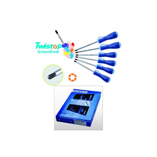 6PC Torqux Head And Hex Shank Screwdriver Set