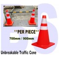 H/D Traffic Cone PVC Unbreakable Body with Reflective Sleeve