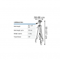 BOSCH BT 150 Tripod Stand 1/4 Inch 55-157CM