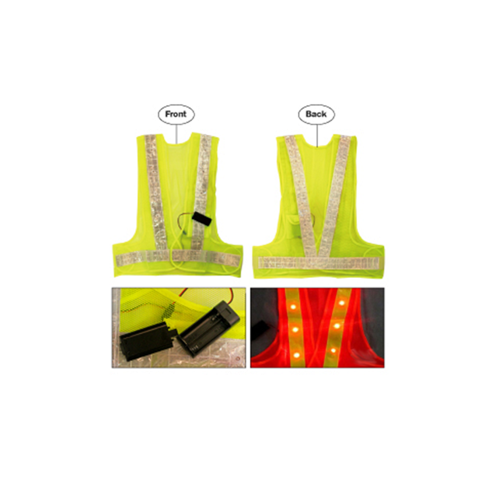 Safety Vest With Led Light Green