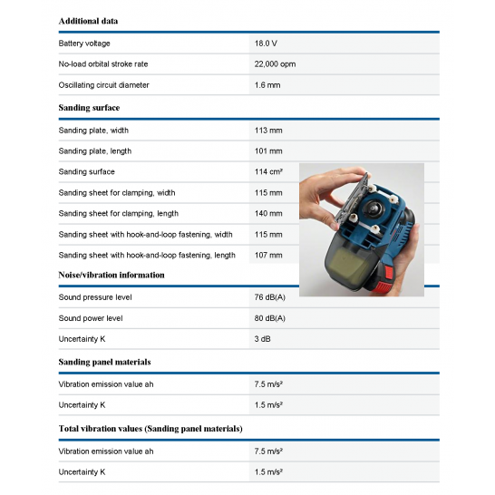 BOSCH GSS 18V-LI Cordless Orbital Sander (Solo)