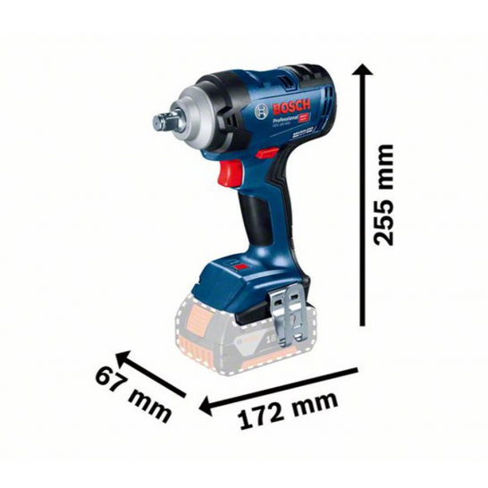 BOSCH GDS 18V-400 Professional Cordless Impact Wrench 1/2" 400Nm