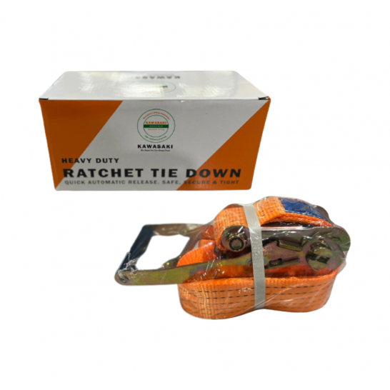 Ratchet Tie Down Belt 100mm Width With 10ton Capacity. C/W Certificate