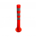 Flexible Bollard with Magnetic Base. 75cm height. Orange with Reflective Highly Visible.
